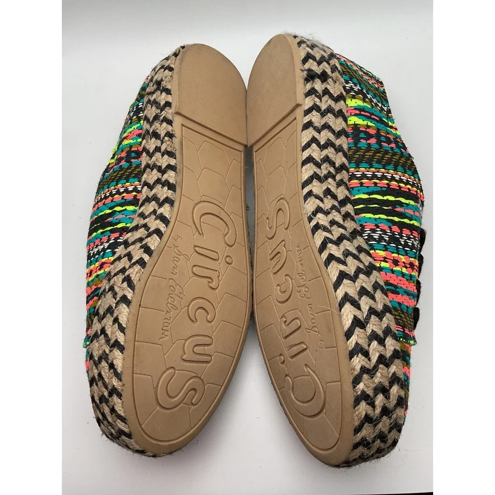 Circus by Sam Edelman Woven Espadrille Sneakers Women's Multi Color Flat Shoes‎